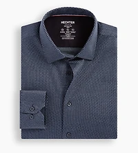 Slim Fit 360° Stretch Soft Touch Jacquard Jersey Dress Shirt
