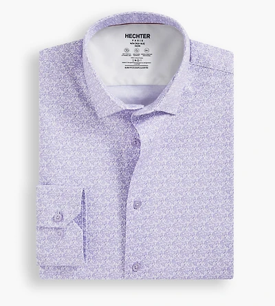 Slim Fit 360° Stretch Soft Touch Paisley Print Jersey Dress Shirt