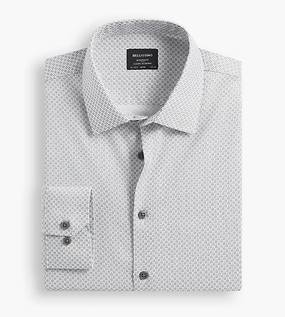 Modern Fit Non-Iron Printed Sateen Dress Shirt