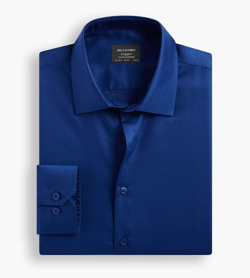 Modern Fit Non-Iron Sateen Dress Shirt
