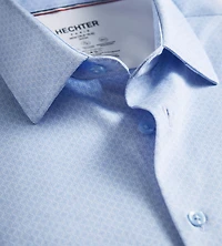 Slim Fit 360° Stretch Knit Non-Iron Soft Touch Jacquard Dress Shirt