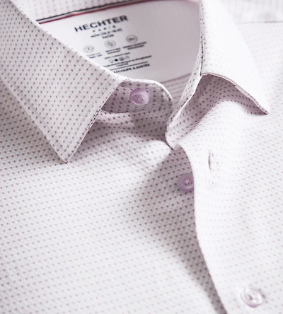 Slim Fit 360° Stretch Knit Non-Iron Soft Touch Jacquard Dress Shirt