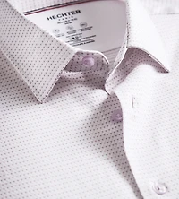 Slim Fit 360° Stretch Knit Non-Iron Soft Touch Jacquard Dress Shirt