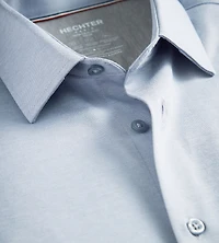 Slim Fit 360° Stretch Knit Non-Iron Soft Touch Yarn Dye Heather