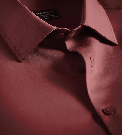 Chemise habillée en satinette sans repassage coupe moderne