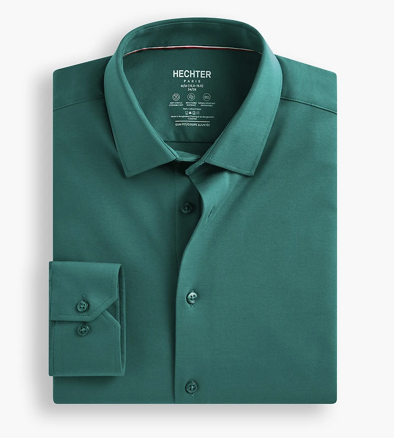 Slim Fit 360° Stretch Knit Non-Iron Soft Touch Jersey Dress Shirt