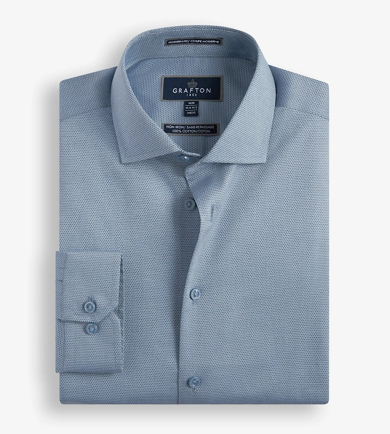 Modern Fit Dobby Non-Iron Dress Shirt