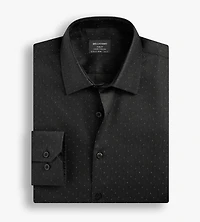 Slim Fit Non- Iron Printed Sateen Dress Shirt