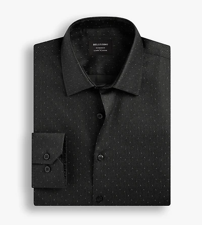 Modern Fit Non- Iron Printed Sateen Dress Shirt