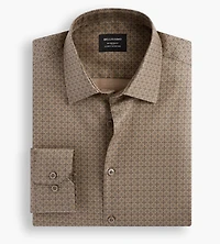 Modern Fit Non- Iron Printed Sateen Dress Shirt