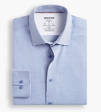 Slim Fit 360° Stretch Knit Non-Iron Soft Touch Jacquard Jersey Dress Shirt