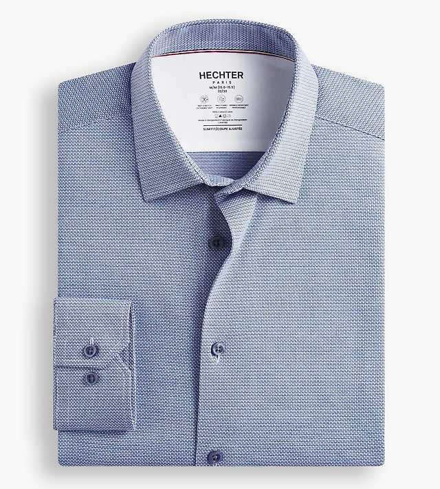 Black Brown 1826 Slim-Fit Non-Iron Textured Dress Shirt | St. Laurent  Shopping Centre