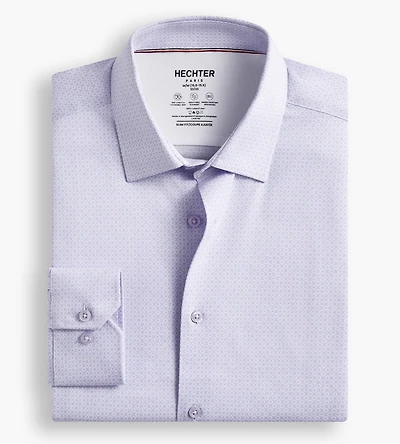 Slim Fit 360° Stretch Knit Non-Iron Soft Touch Jacquard Jersey Dress Shirt