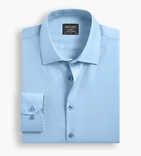 Chemise habillée en satinette sans repassage coupe moderne