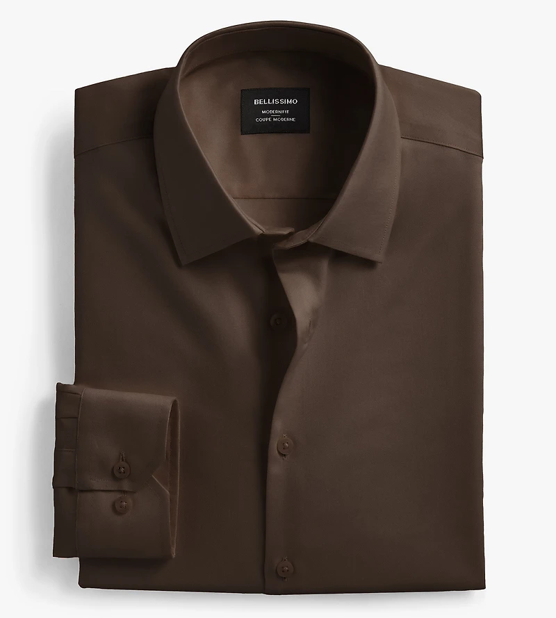 Modern Fit Non- Iron Sateen Dress Shirt