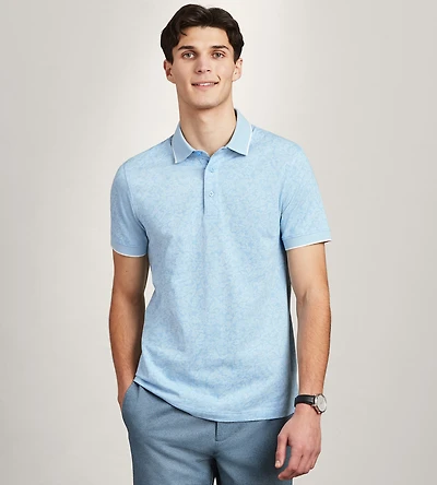 Modern Fit Short Sleeve Jacquard Polo