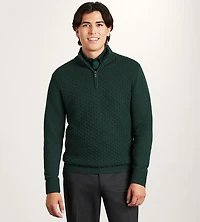 Long Sleeve Cotton Merino Blend 1/4 Zip Sweater