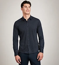 Long Sleeve Water Colour Pattern 360 Stretch Casual Shirt