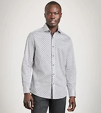 Chemise décontractée à manches longues texturée et extensible
