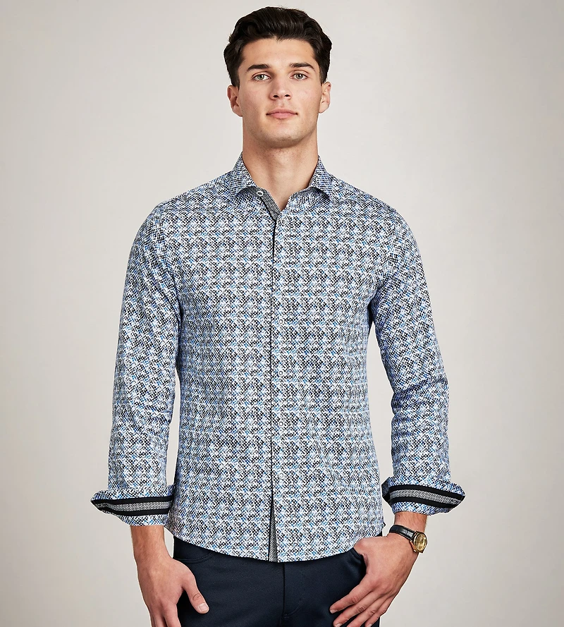 Long Sleeve Printed Casual Shirt
