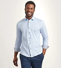 Long Sleeve Geo Pattern 360 Stretch Casual Shirt