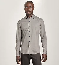 Long Sleeve 360 Stretch Geo Print Sport Shirt