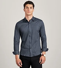 Long Sleeve 360 Stretch Printed Casual Shirt