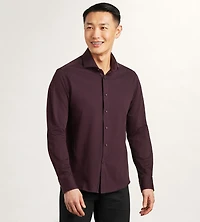Long Sleeve Jacquard Stretch Casual Shirt
