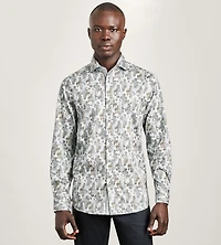 Long Sleeve Paisley Print Casual Shirt