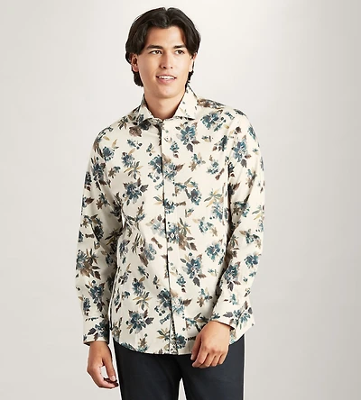 Long Sleeve Floral Print Casual Shirt
