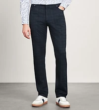 Modern Fit 4-way Stretch 5-Pocket Check Casual Pant