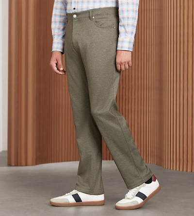 Pantalon décontracté en tricot extensible à 360° cinq poches de coupe moderne