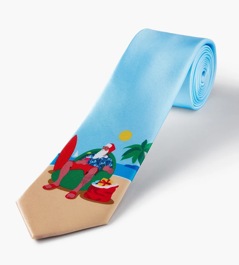 Surfer Santa Tie
