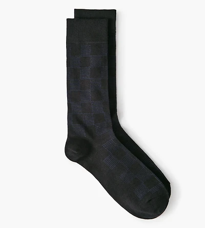 Tonal Checkerboard Socks
