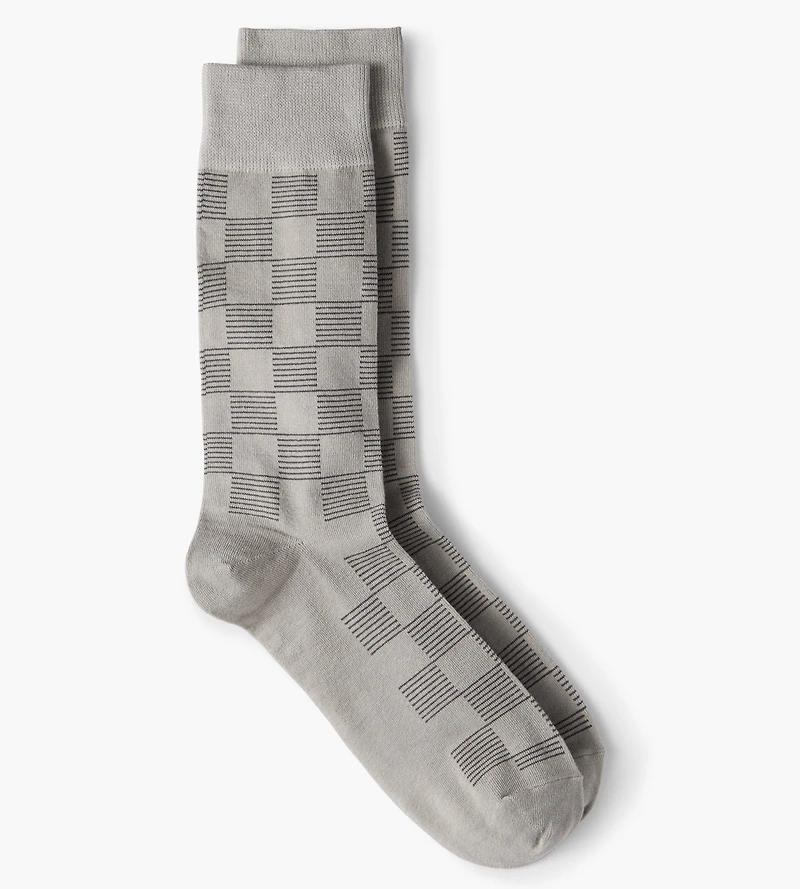 Tonal Checkerboard Socks