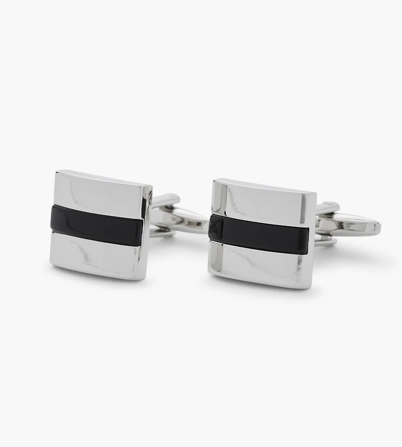 Black Stone Cuff Links