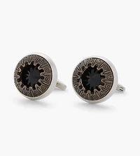 Glass Cufflinks  Round