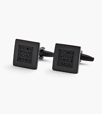 Black Crystal Cuff Links