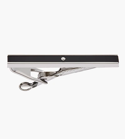 Black Crystal Tie Bar
