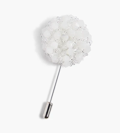 Beaded Floral Lapel Pin