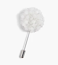 Beaded Floral Lapel Pin
