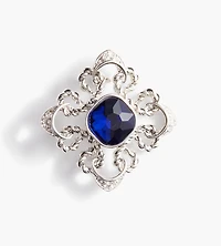 Gemstone Cross Brooch