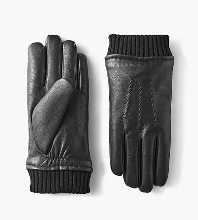 Vegan Rib Knit Cuff Gloves