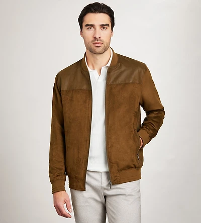 Modern Fit Vegan Suede Jacket