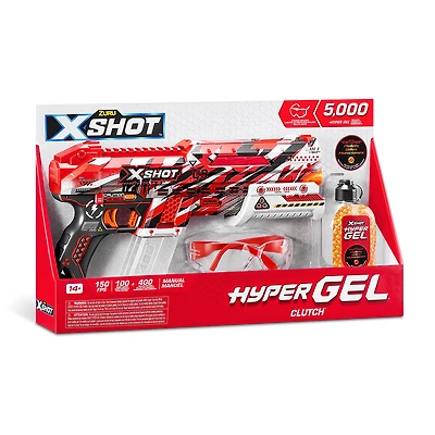 X-Shot Hyper Gel Clutch Blaster (5,000 Hyper Gel Pellets) by ZURU