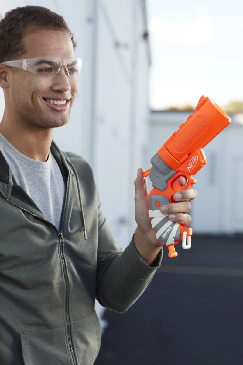 Nerf Fortnite, blaster à fléchette Flare, s'ouvre pour charger
