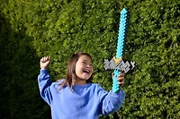 Minecraft Click and Switch Sword and Pickaxe Role-Play 2-in-1 Toy Inspired by the Movie