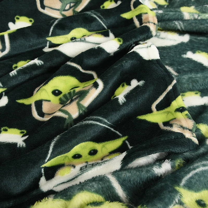 Ensemble de jeté et coussin 2 pièces Star Wars The Mandalorian