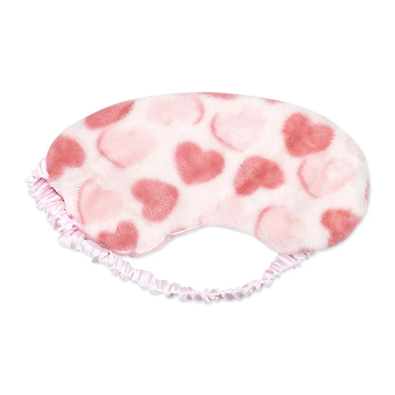 Jesse & Lulu Lounge Blanket with Sleep Mask: Pink Heart  Blanket