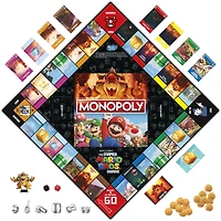 Monopoly : éditon film Super Mario Bros., jeu de plateau pour enfants, inclut pion Bowser